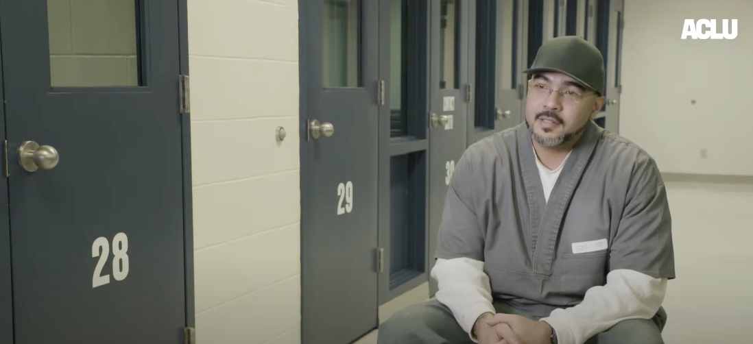 person speaking in colorado prison